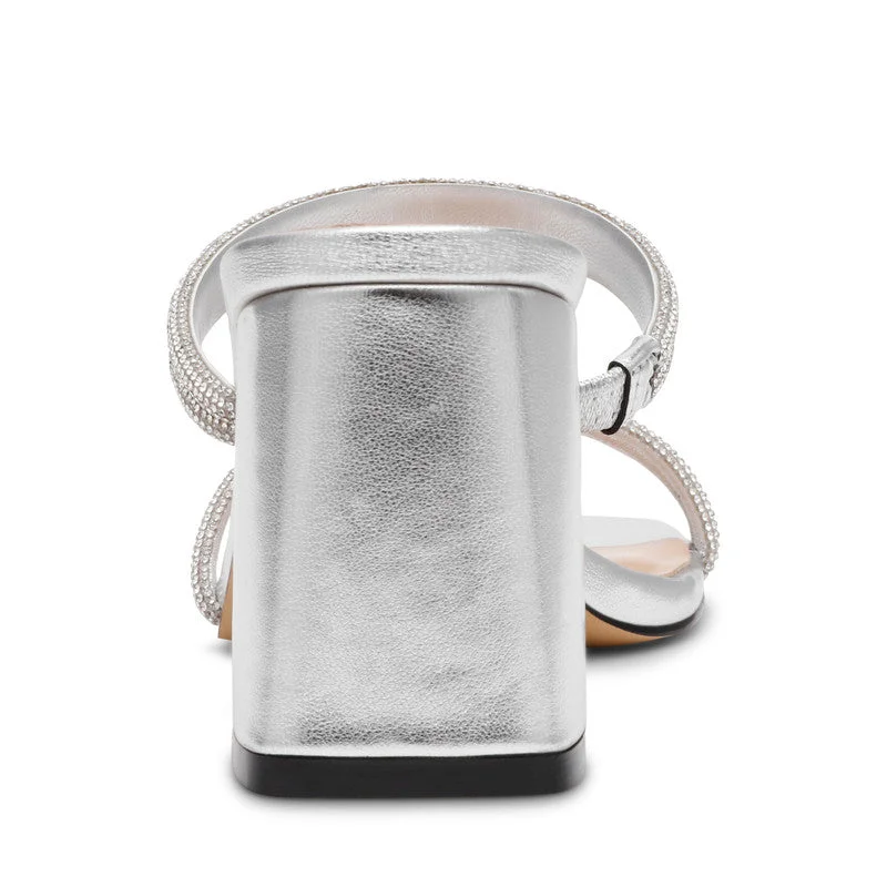 ستيف مادن Steve madden catlyn silver women's heels sandals